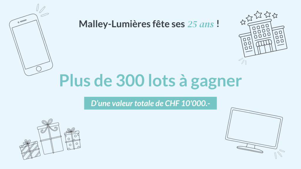 Le Grand Jeu Concours des 25 ans : plus de CHF 10&rsquo;000.- de lots à gagner !